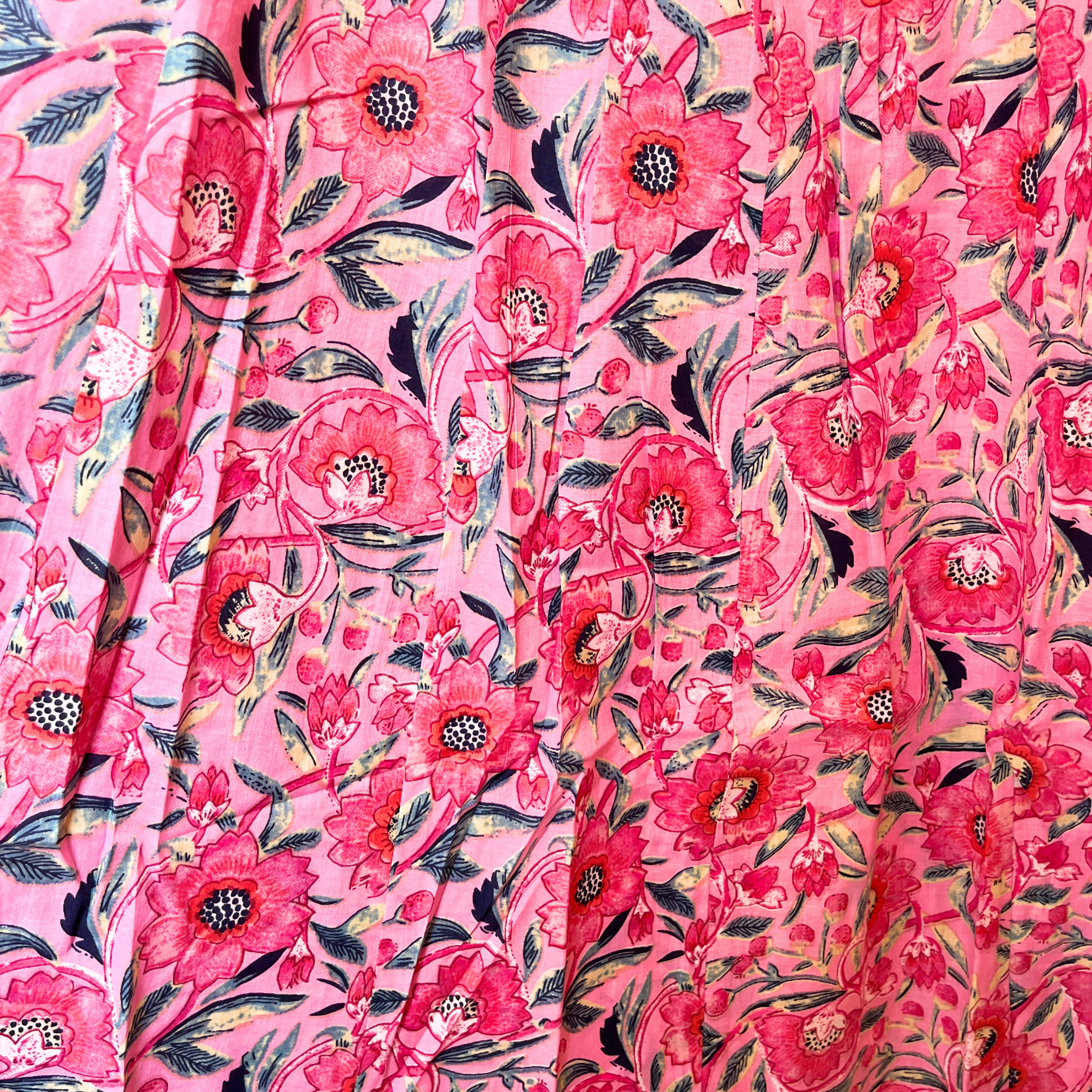 Blush Bloom Pink Floral Dress for Women — Sleeveless Cotton - gallery