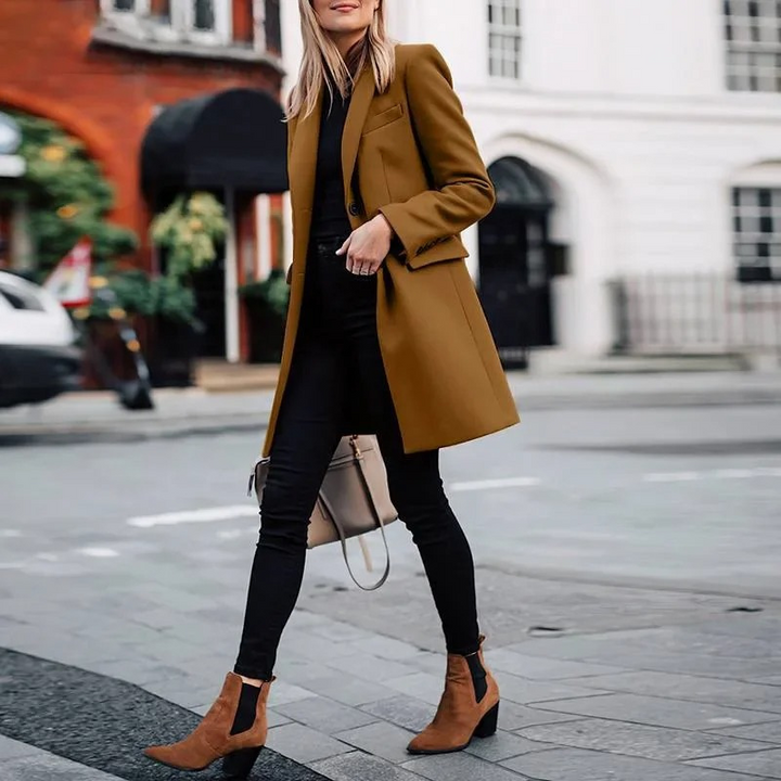 Elegant Women's Trench Coat Featuring Trendy Knot Accent