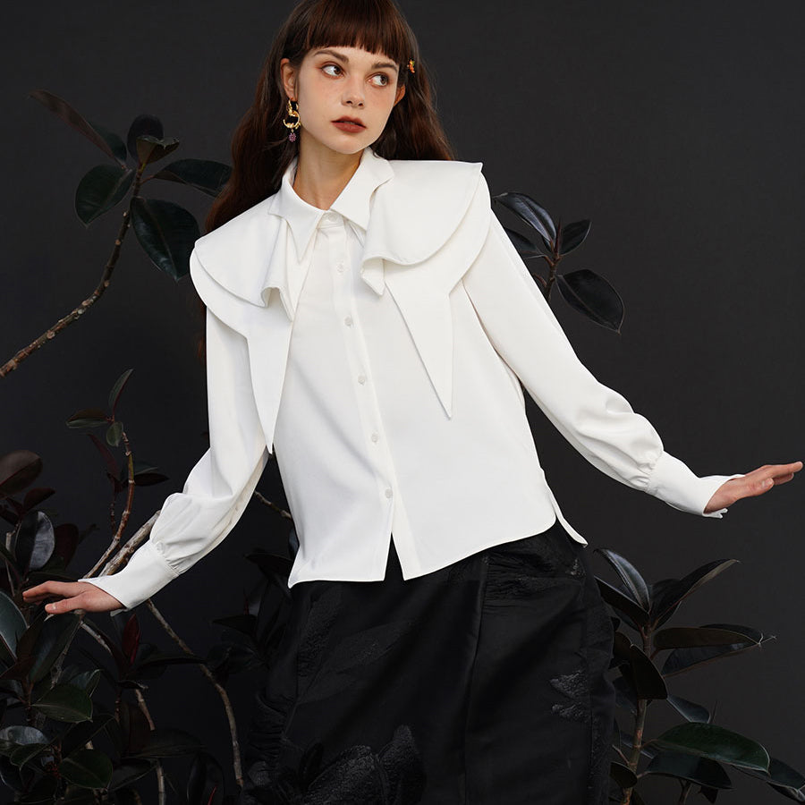 Fox Charm Ruffle Blouse for Women - gallery