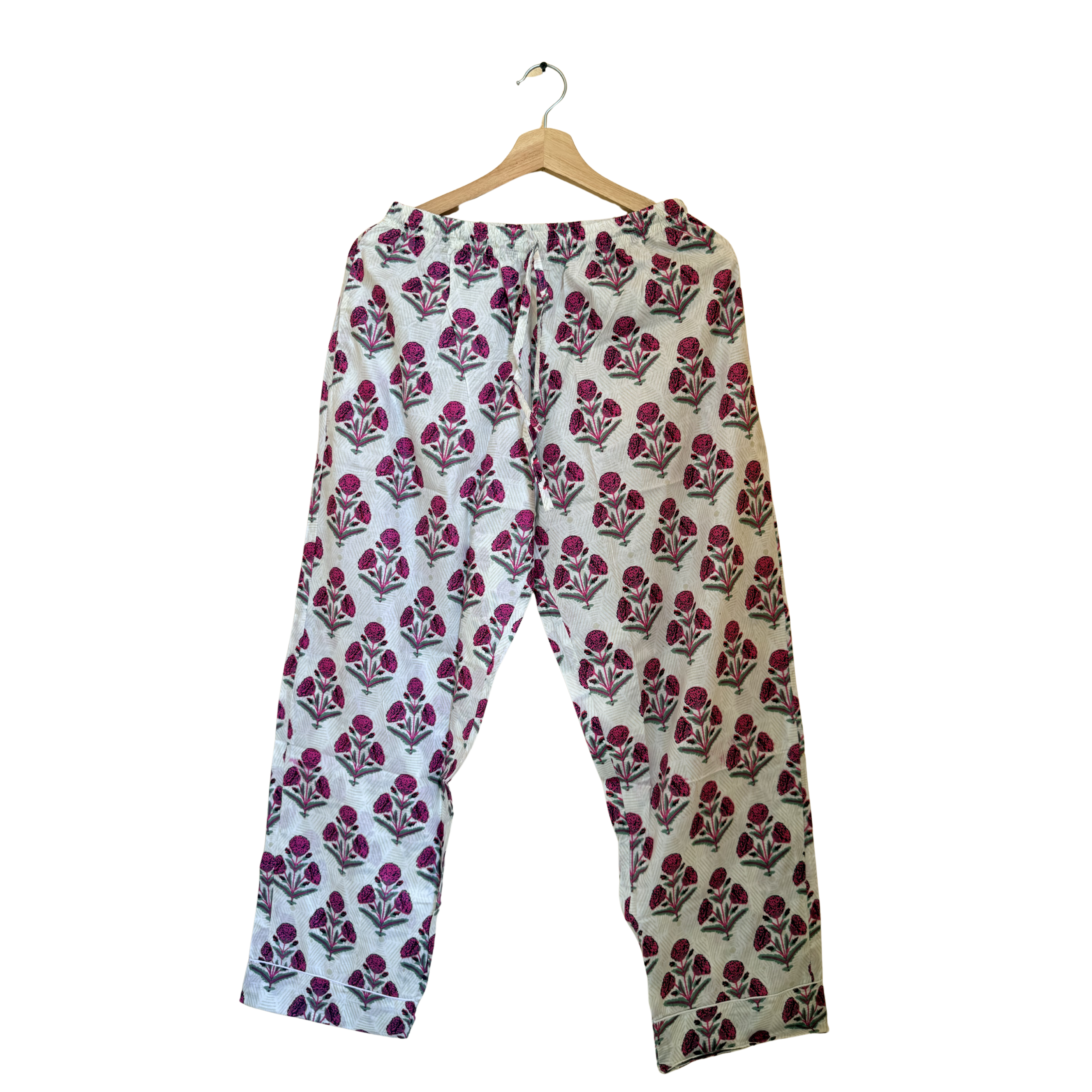 Red Mini Floral Print Cotton Pajama Set for Women - gallery