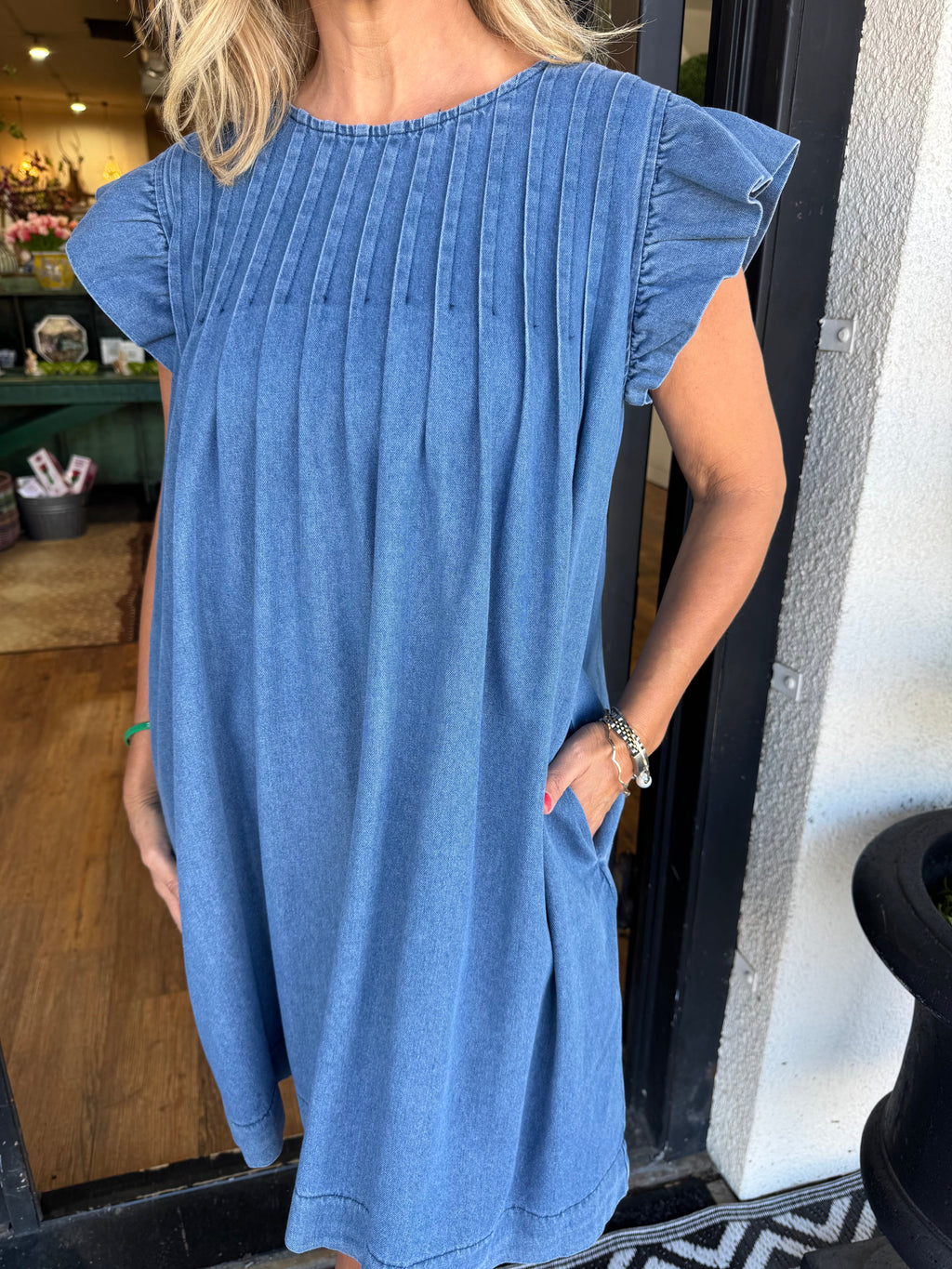 Piper Dress - Denim - gallery