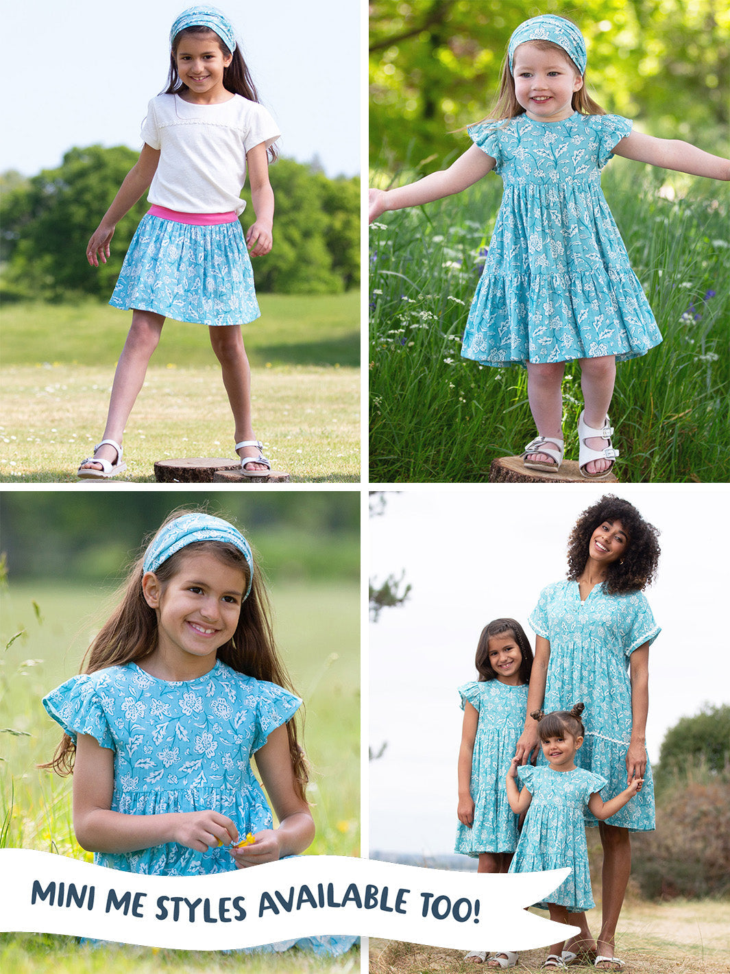 Chilfrome Muslin Dress Ocean Bloom — gallery