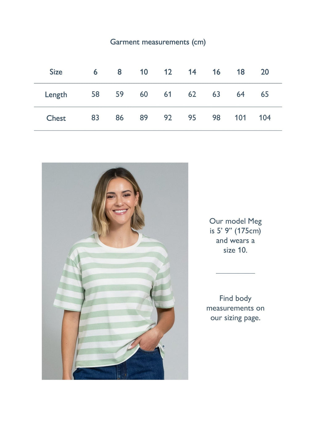 Oxbridge Jersey T-Shirt Soft Sage Stripe — gallery