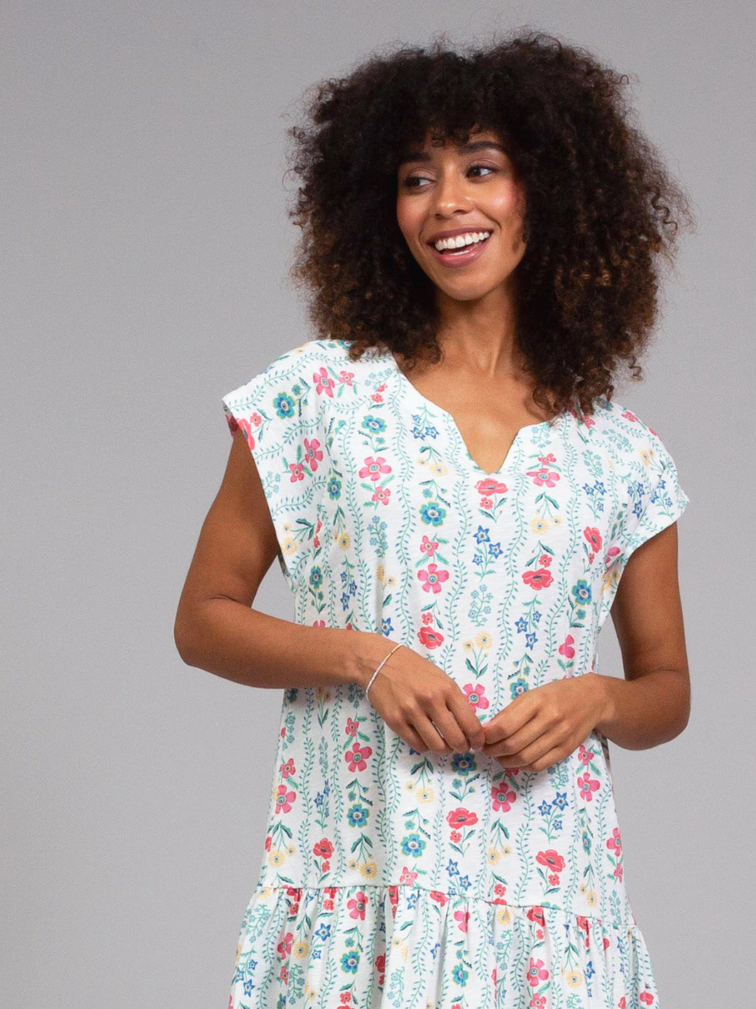 Bookham Slub Jersey Dress Flower Press — gallery