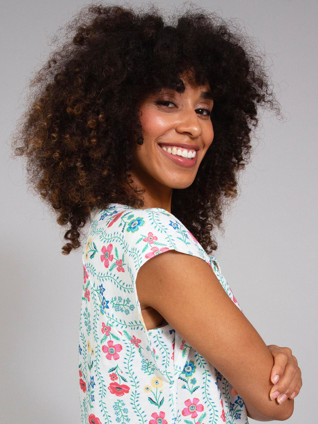 Bookham Slub Jersey Dress Flower Press — gallery