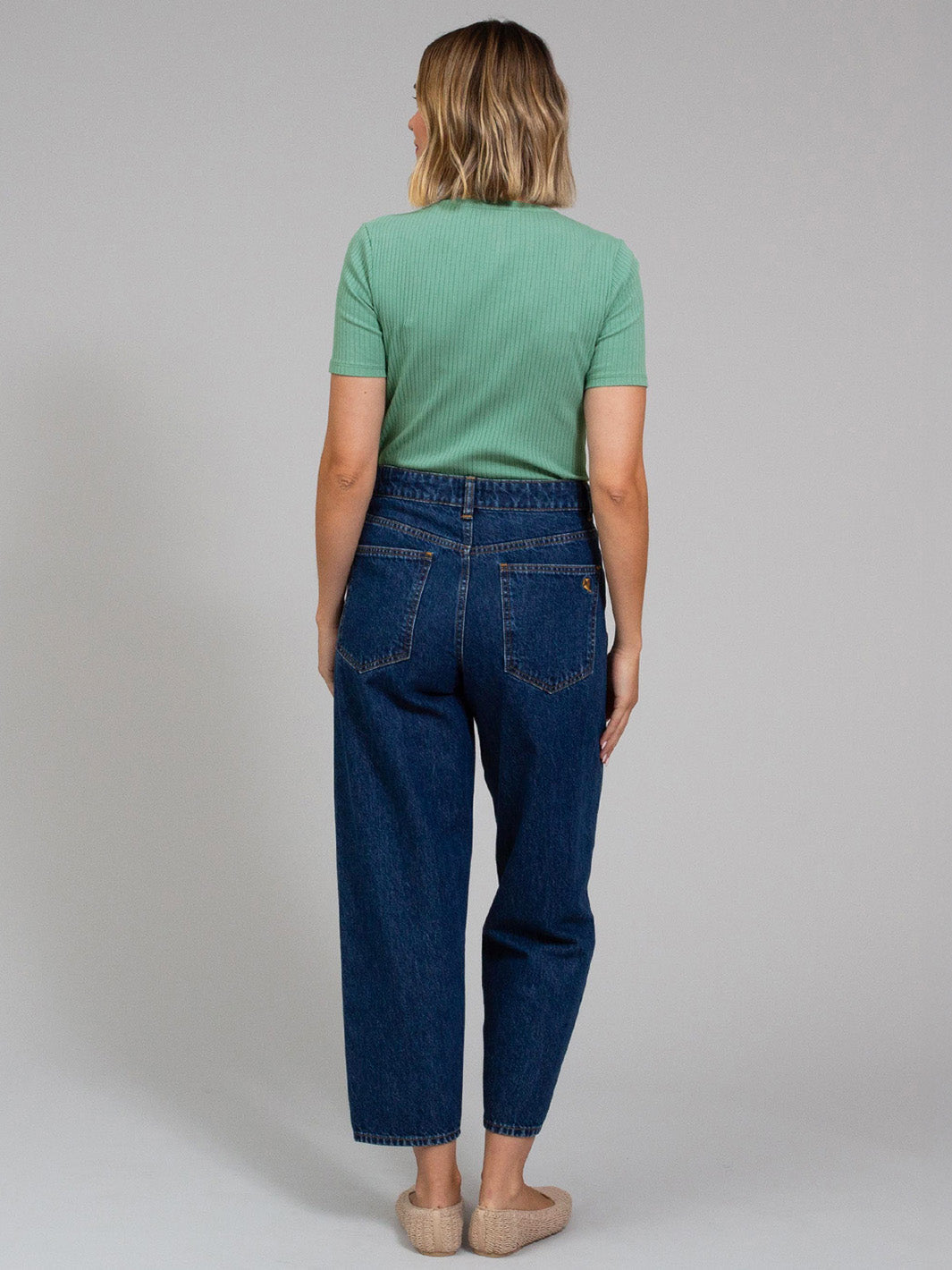 Portesham Ribbed T-Shirt Sage — gallery