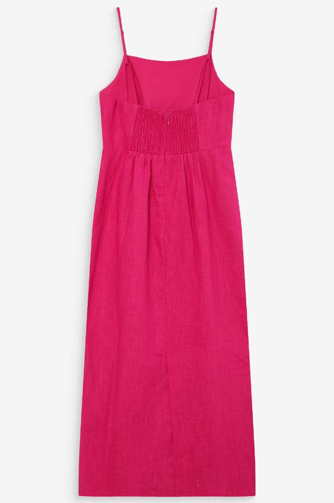 Veranys Fuchsia Linen Dress - gallery