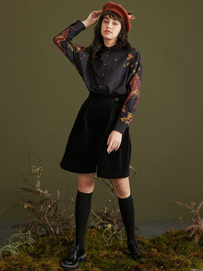 Enchanted Forest Deer Embroidered Blouse for Women - gallery