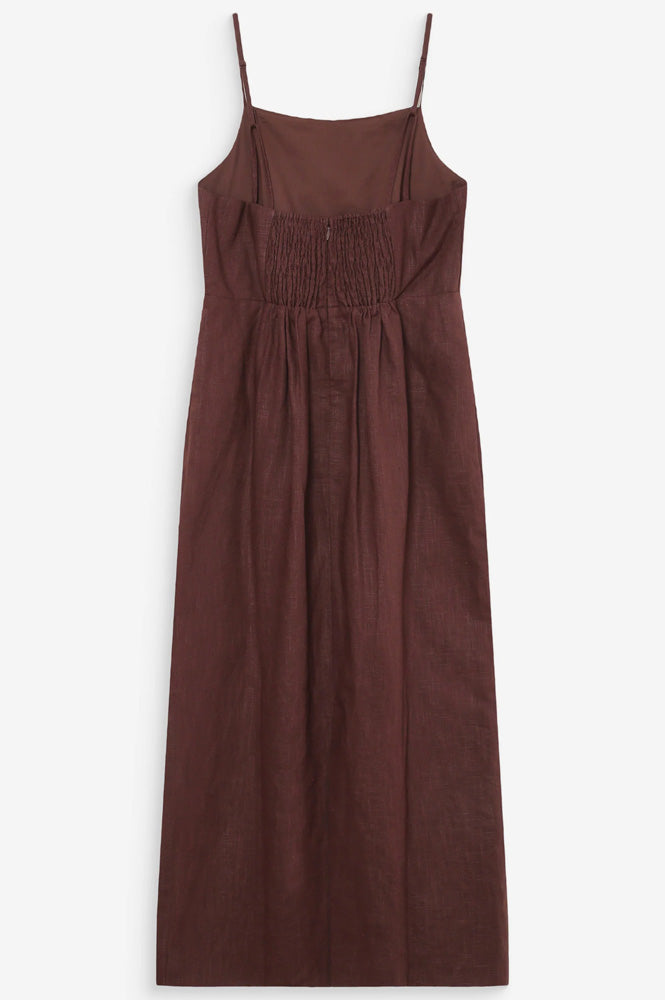 Veranys Chocolate Linen Dress - gallery