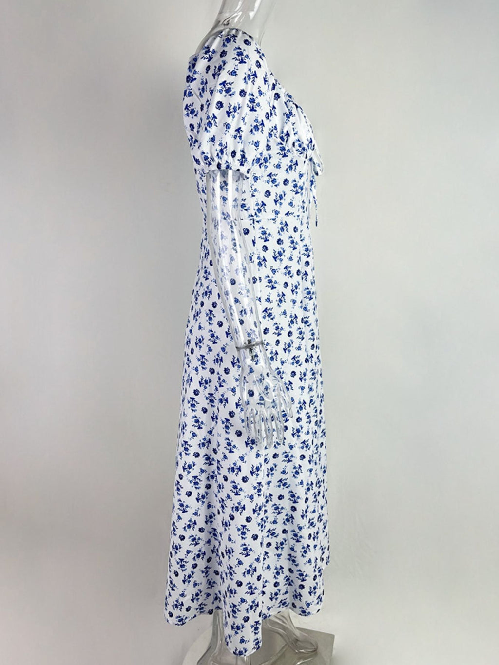 Floral Print Tie-Front Slit Maxi Dress for Women - gallery