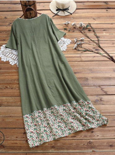 Cotton Linen Midi Dress for Women - gallery