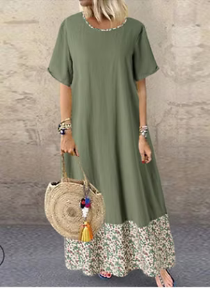Cotton Linen Midi Dress for Women - gallery