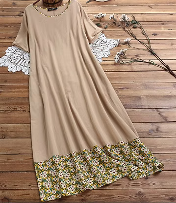 Cotton Linen Midi Dress for Women - gallery