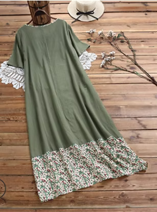 Cotton Linen Midi Dress for Women - gallery