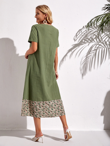 Cotton Linen Midi Dress for Women - gallery