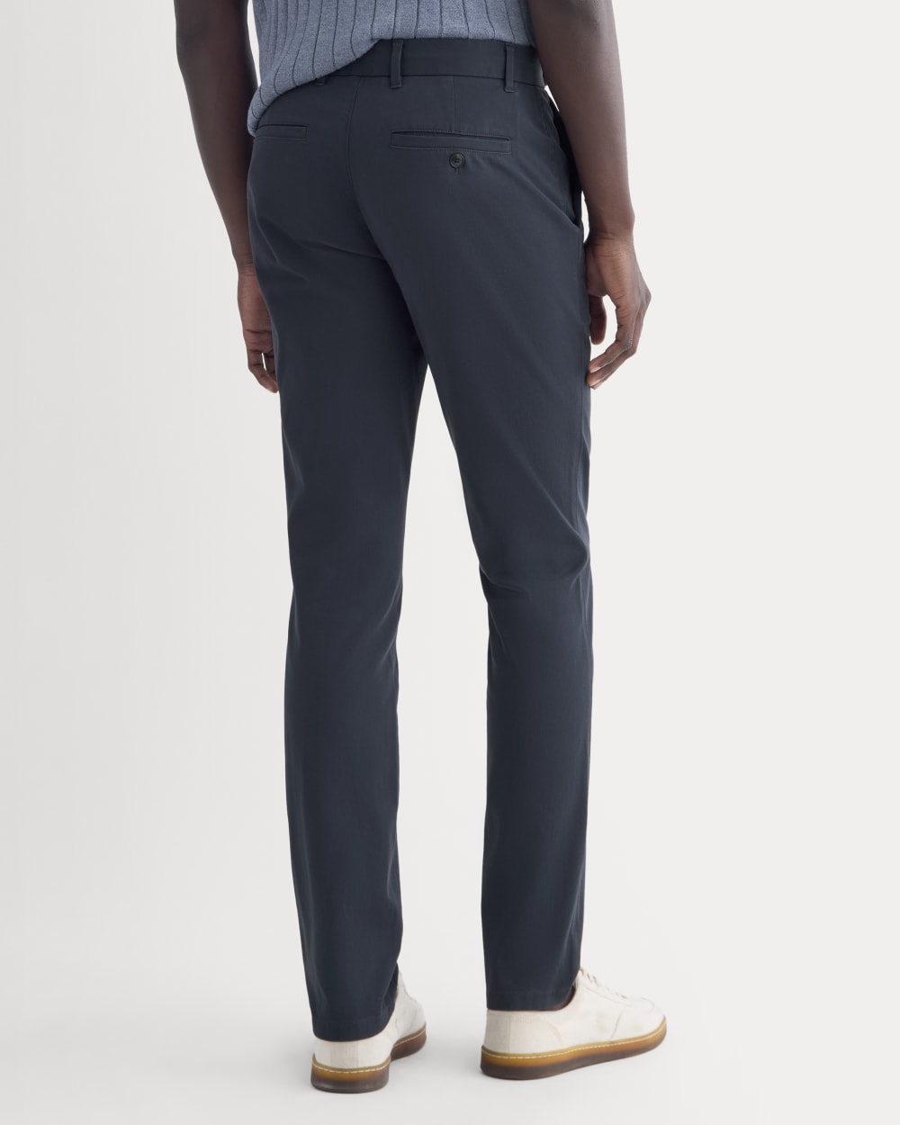 Deep Navy Slim Performance Chino Trousers for Men - gallery