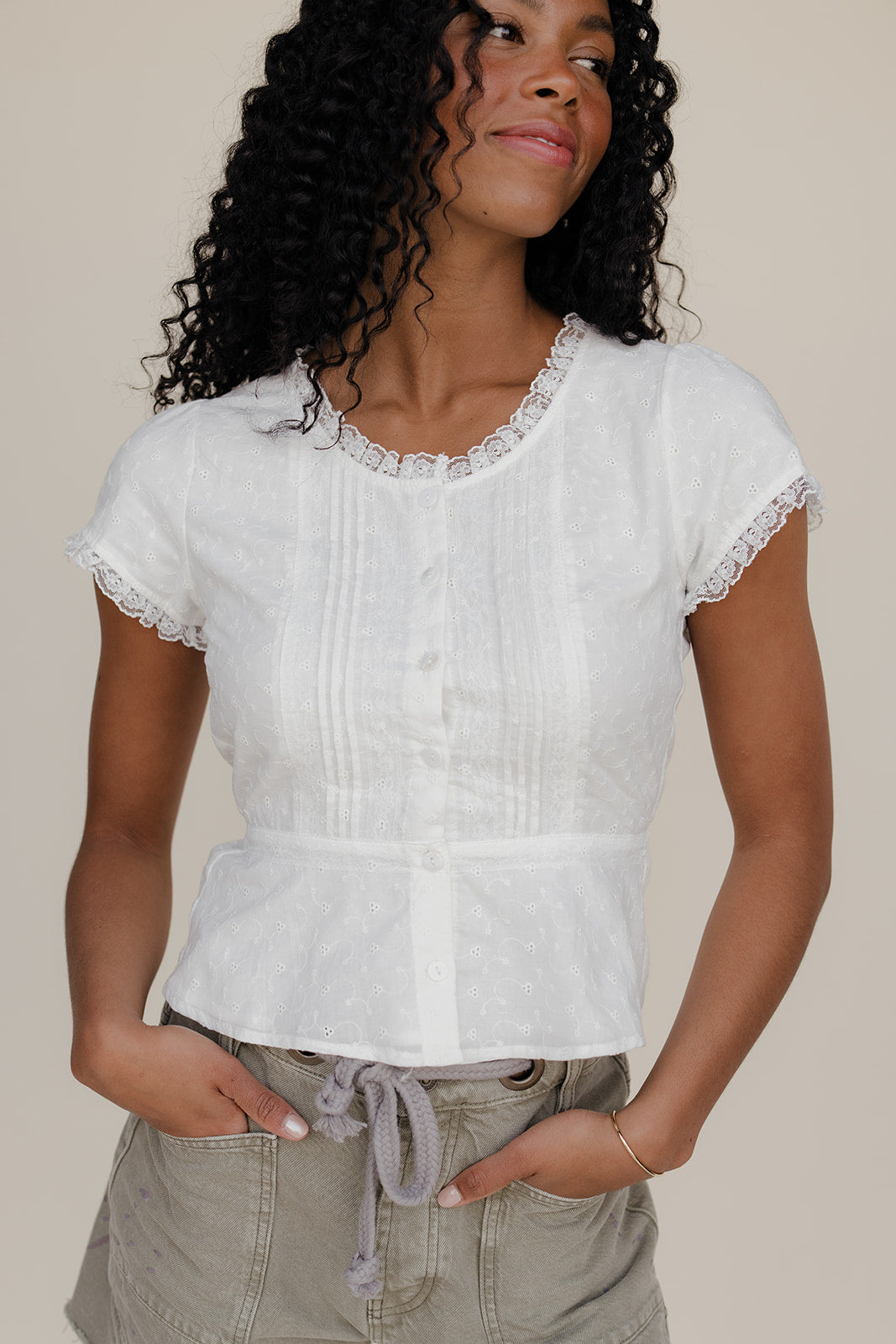 Clean Slate Lace Blouse for Women