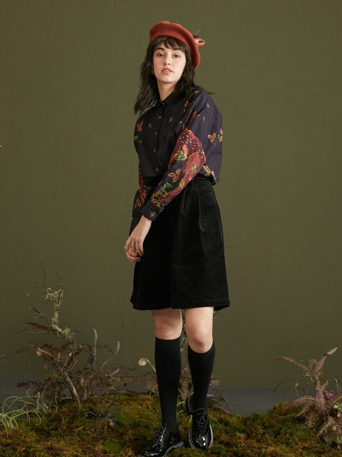 Enchanted Forest Deer Embroidered Blouse for Women - gallery