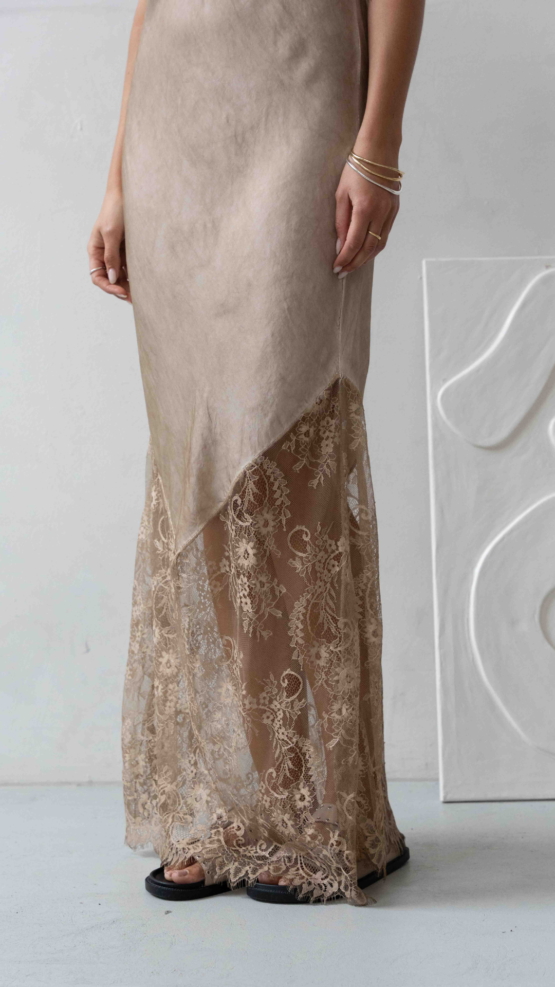 Solange Slip Dress - Sand - gallery