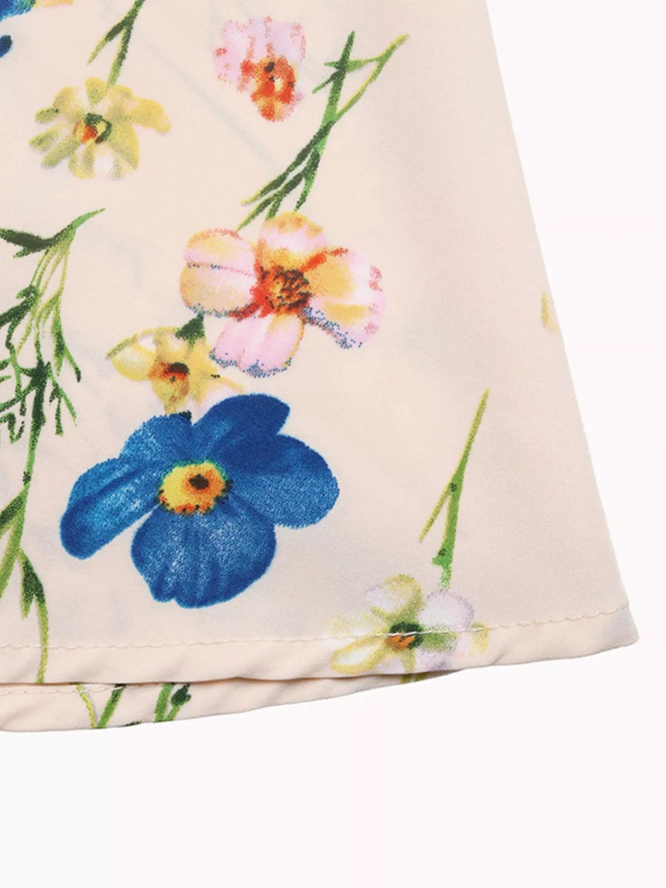 Floral Square Neck Casual Maxi Dress for Women — Front Zip - gallery