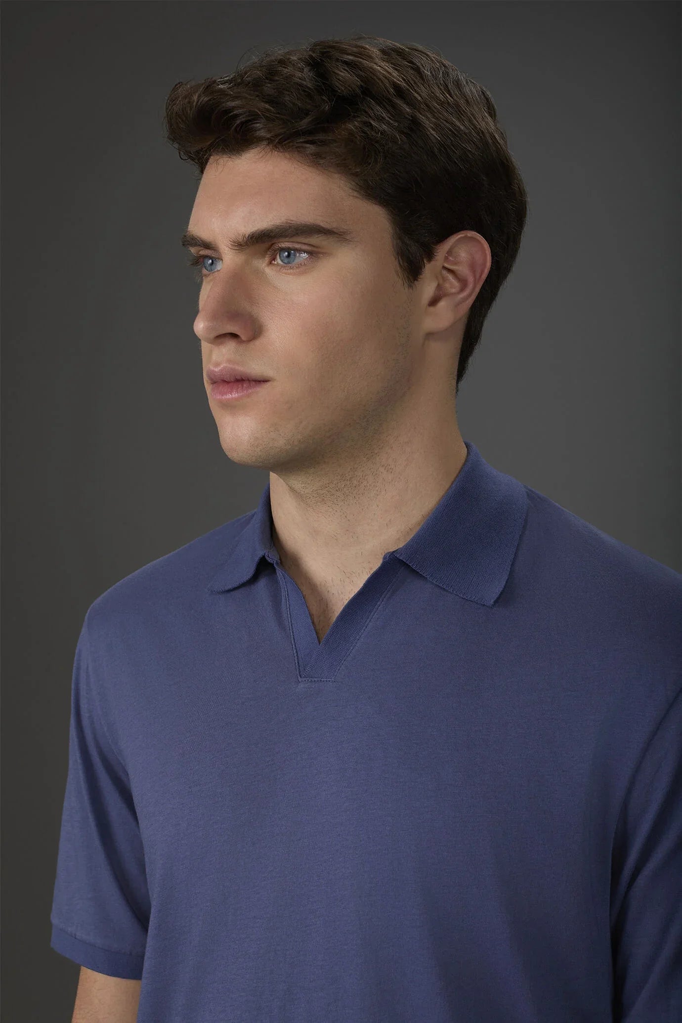 Organic Cotton Derby Collar Polo Shirt for Men — gallery