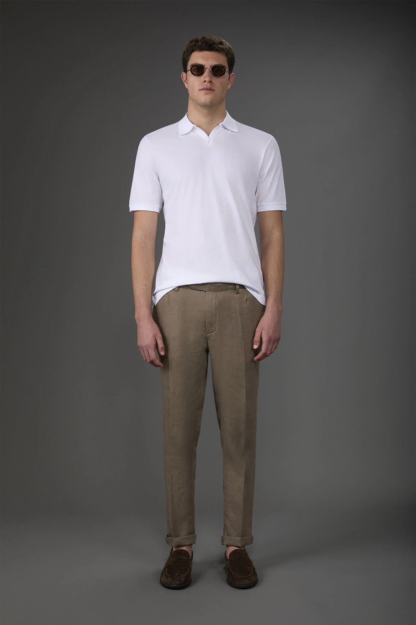 Organic Cotton Derby Collar Polo Shirt for Men — gallery