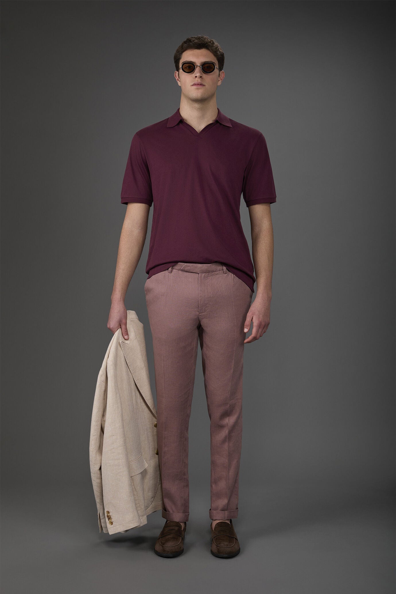 Organic Cotton Derby Collar Polo Shirt for Men — gallery