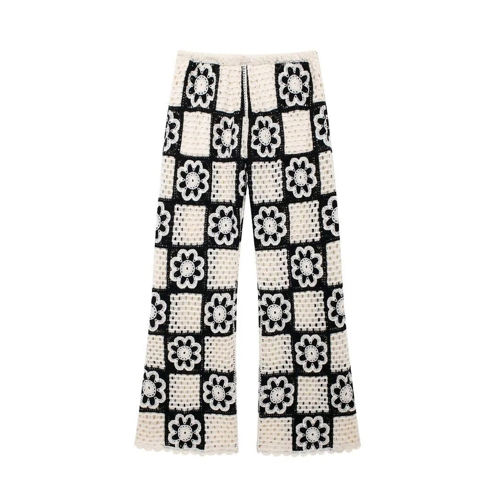 Edra Crochet Holiday Coord Top & Pant Set for Women - gallery