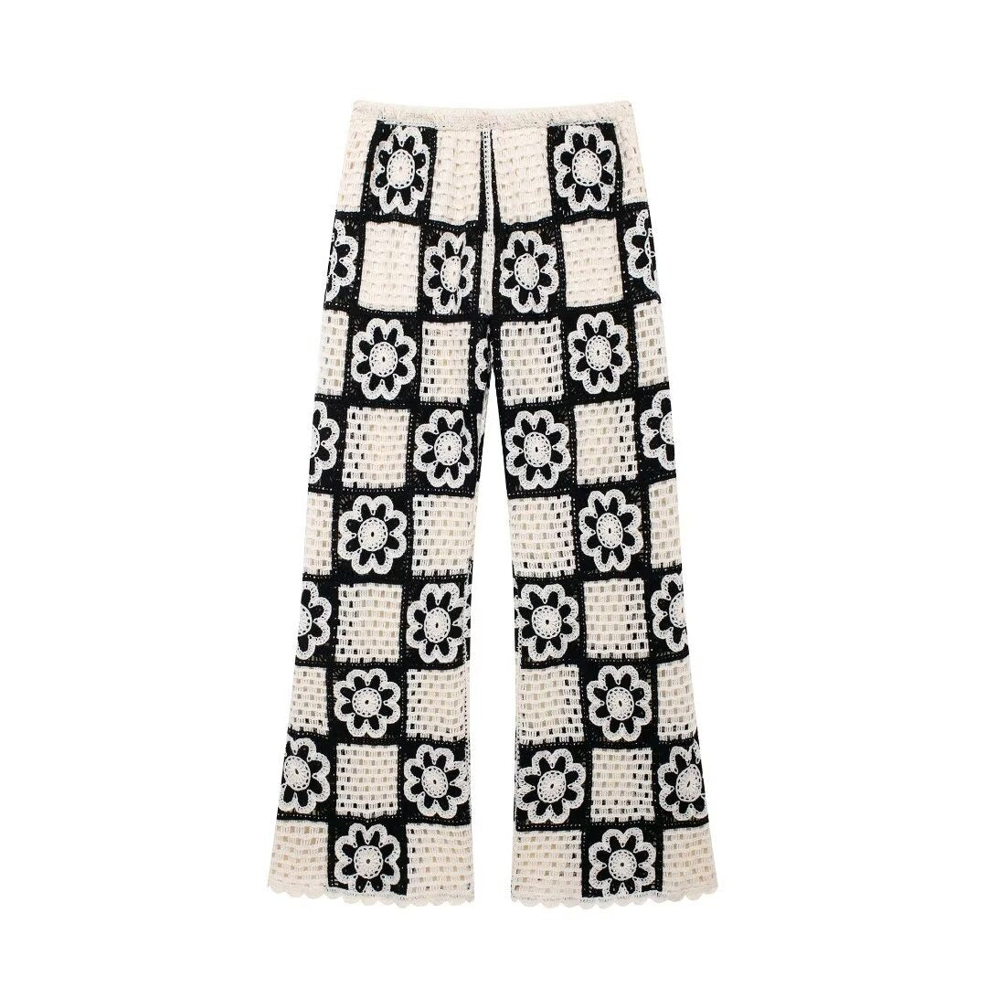 Edra Crochet Holiday Coord Top & Pant Set for Women - gallery