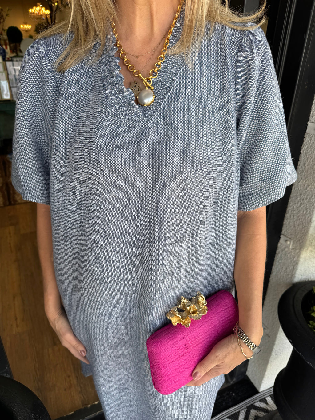 Tracy Dress - Denim Blue - gallery