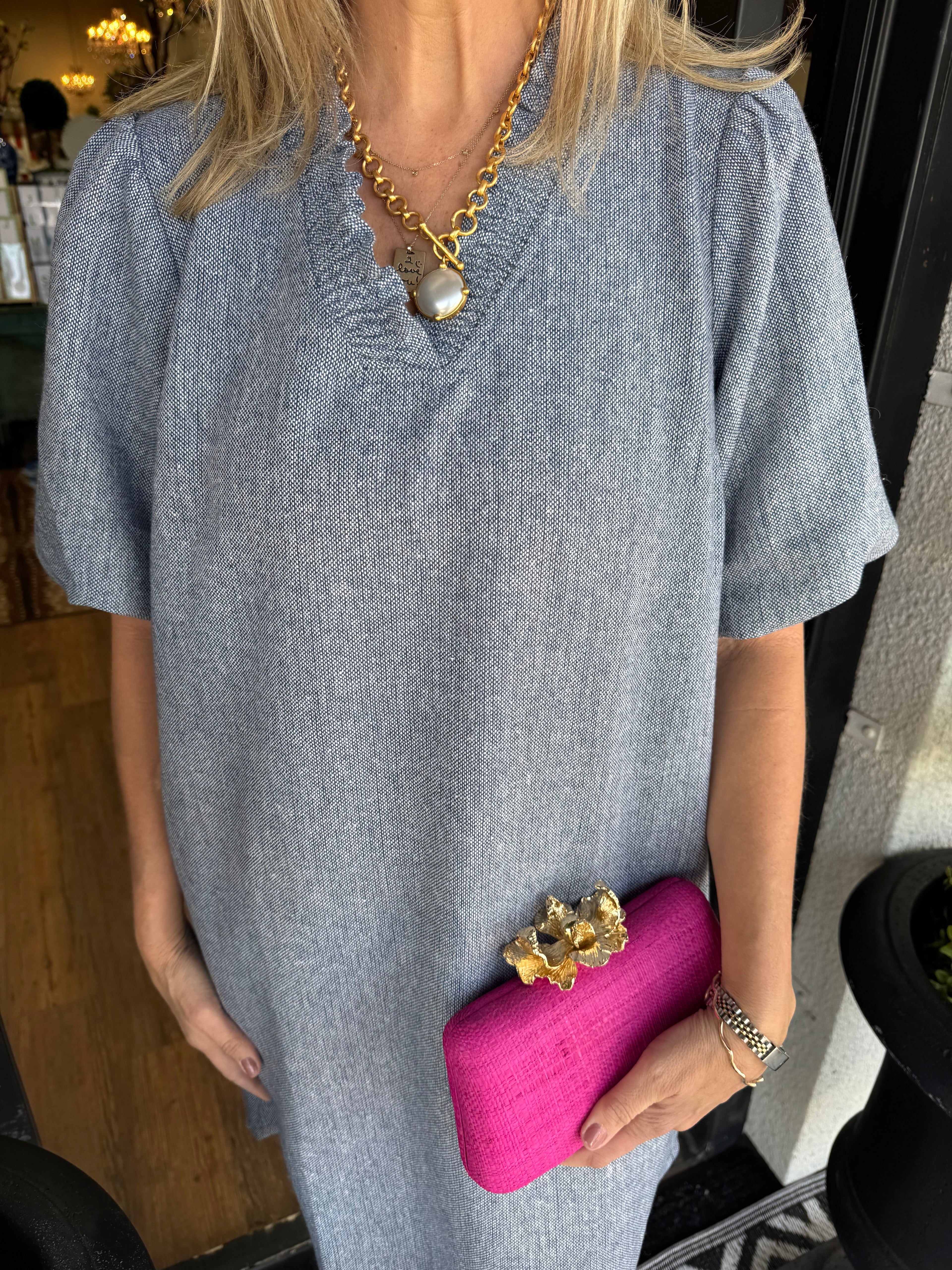 Tracy Dress - Denim Blue - gallery