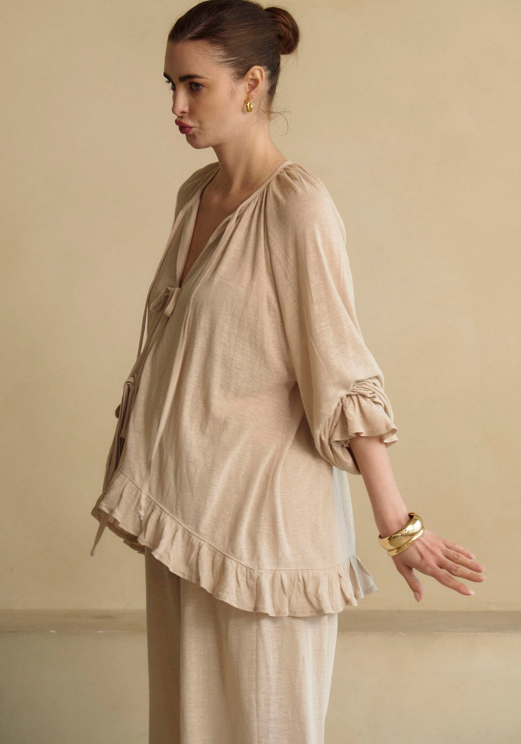Ceres Linen Knit Blouse & Pants Set - gallery