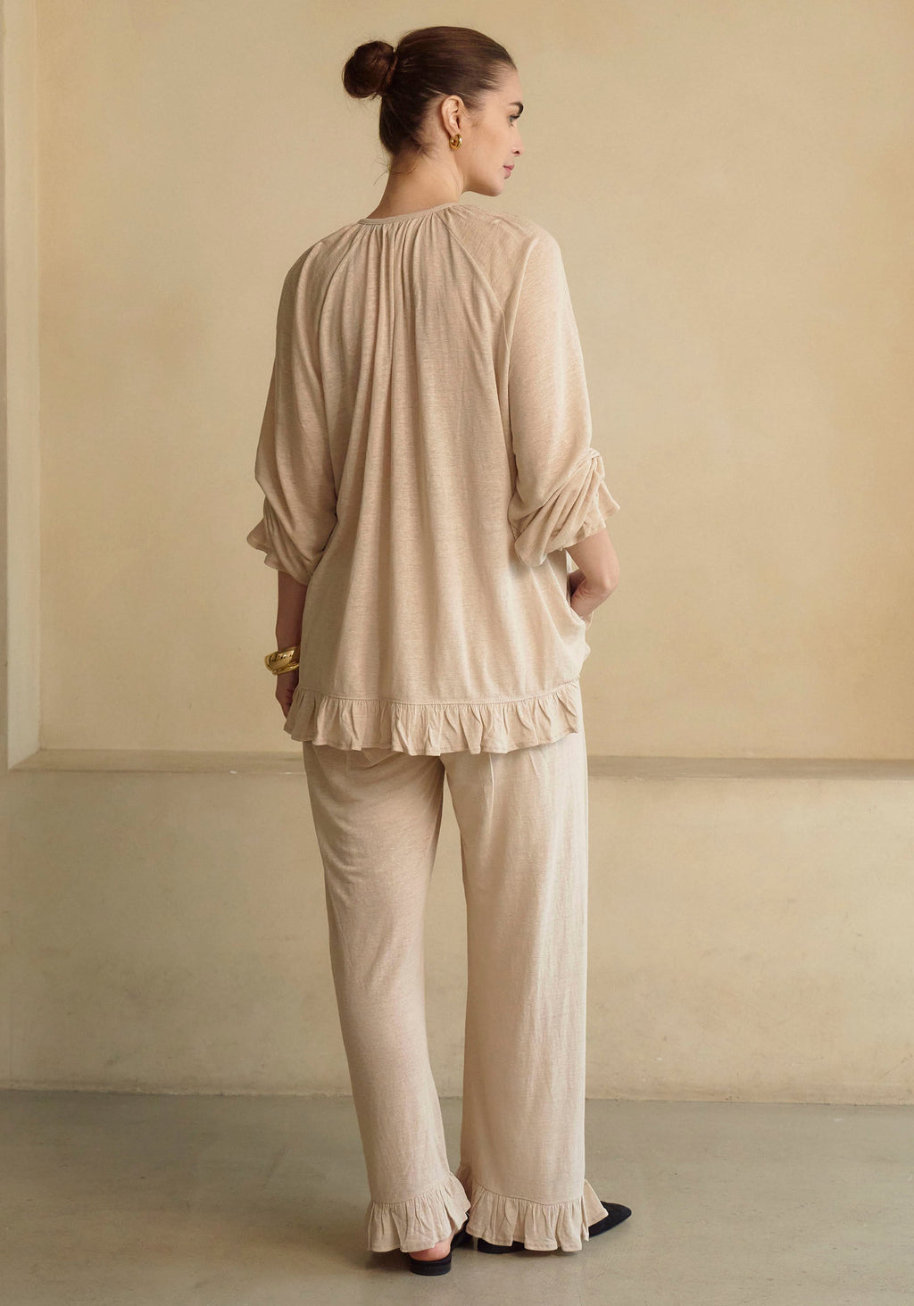 Ceres Linen Knit Blouse & Pants Set - gallery