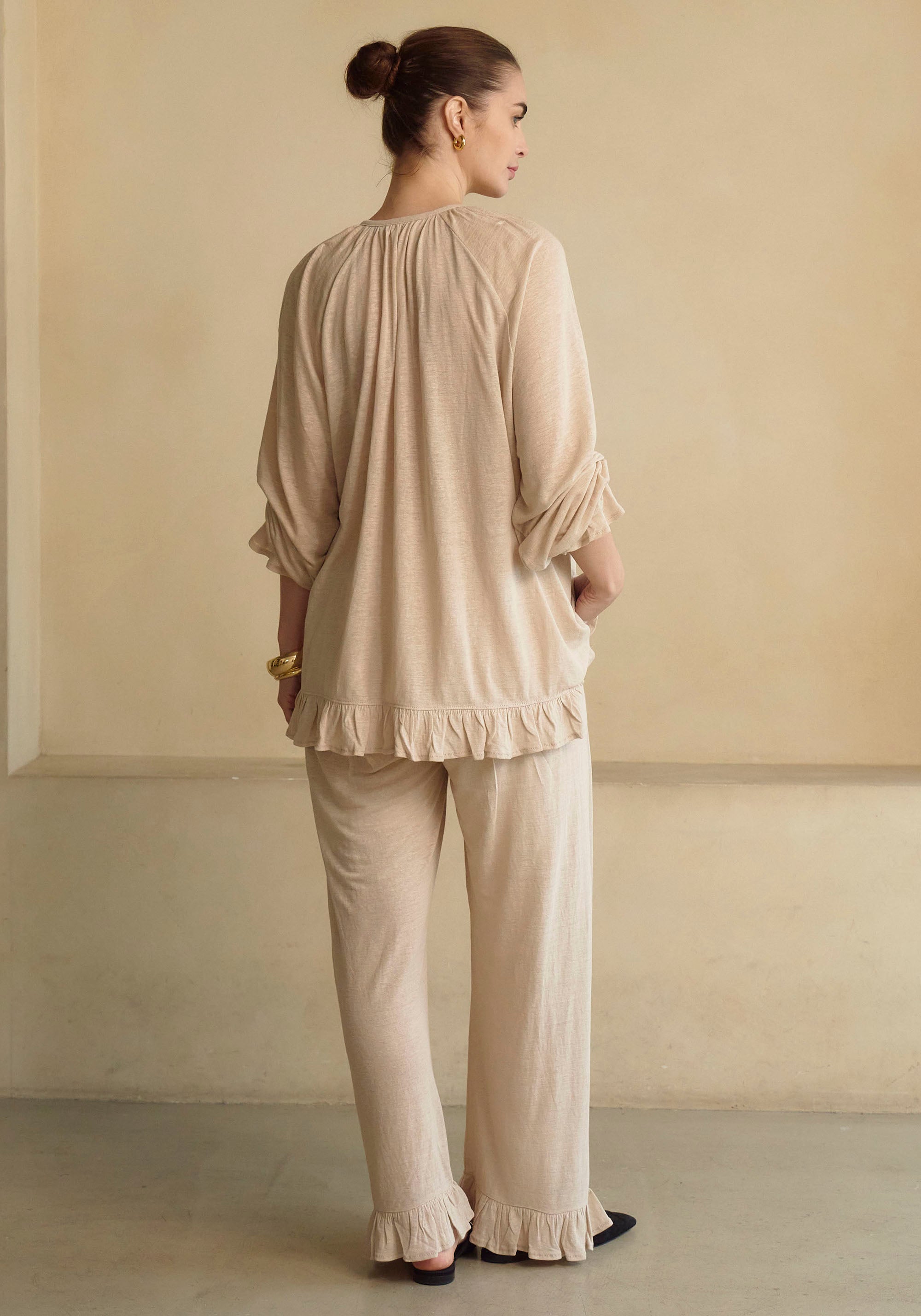 Ceres Linen Knit Blouse & Pants Set - gallery