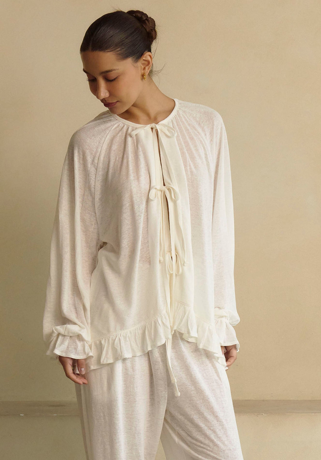 Ceres Linen Knit Blouse & Pants Set - gallery