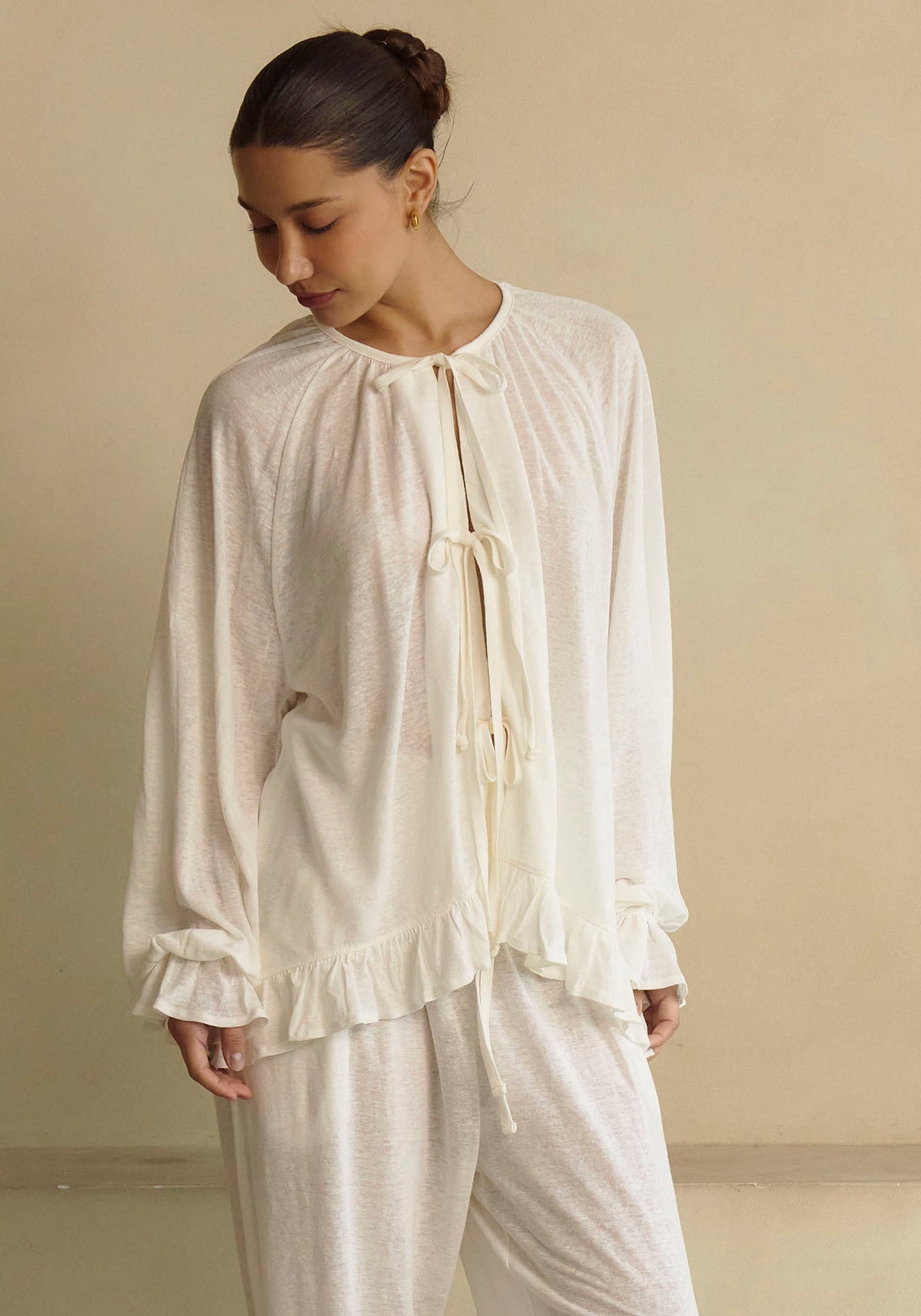 Ceres Linen Knit Blouse & Pants Set - gallery