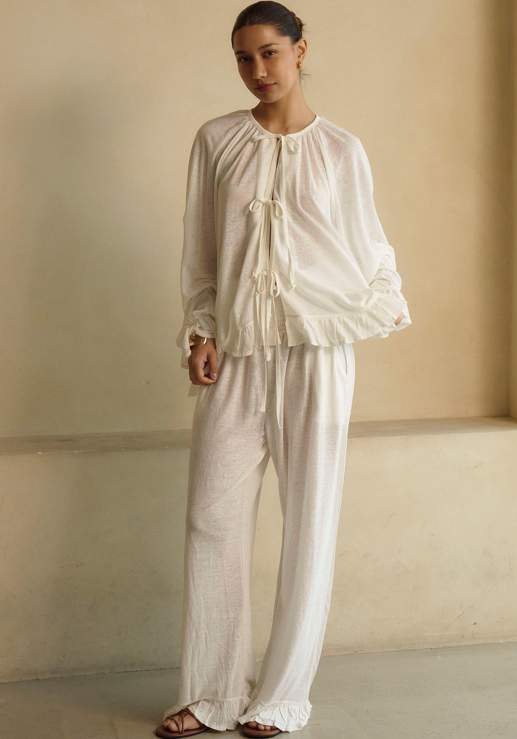 Ceres Linen Knit Blouse & Pants Set - gallery