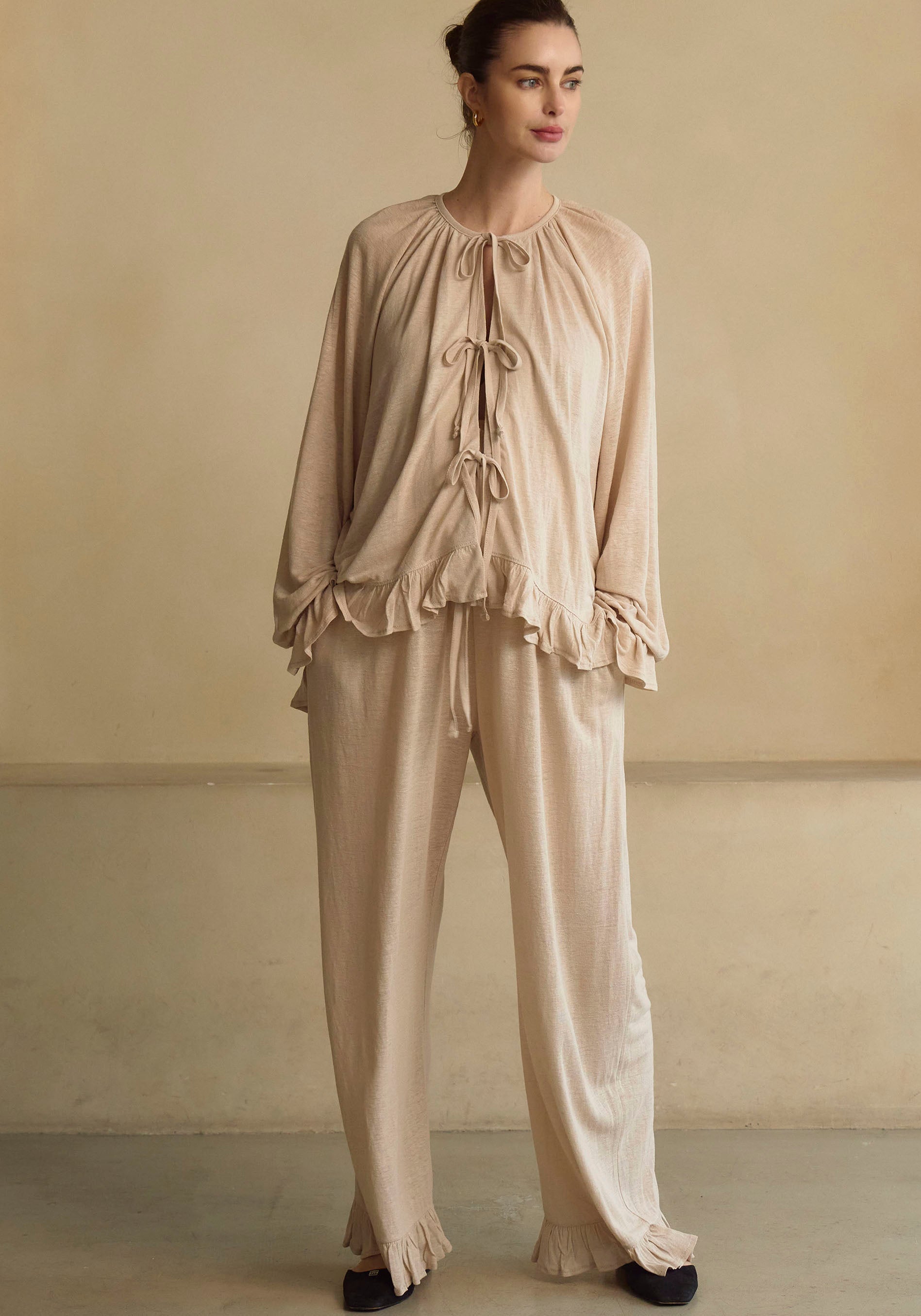 Ceres Linen Knit Blouse & Pants Set - gallery