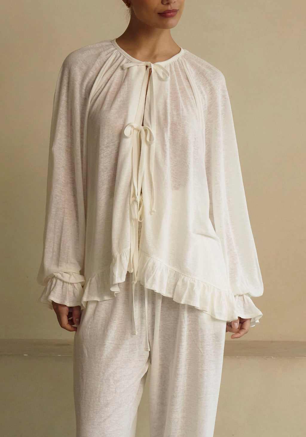 Ceres Linen Knit Blouse & Pants Set - gallery