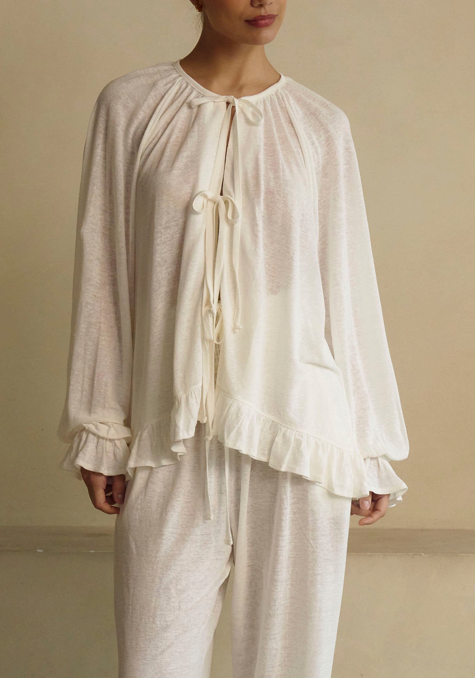 Ceres Linen Knit Blouse & Pants Set - gallery