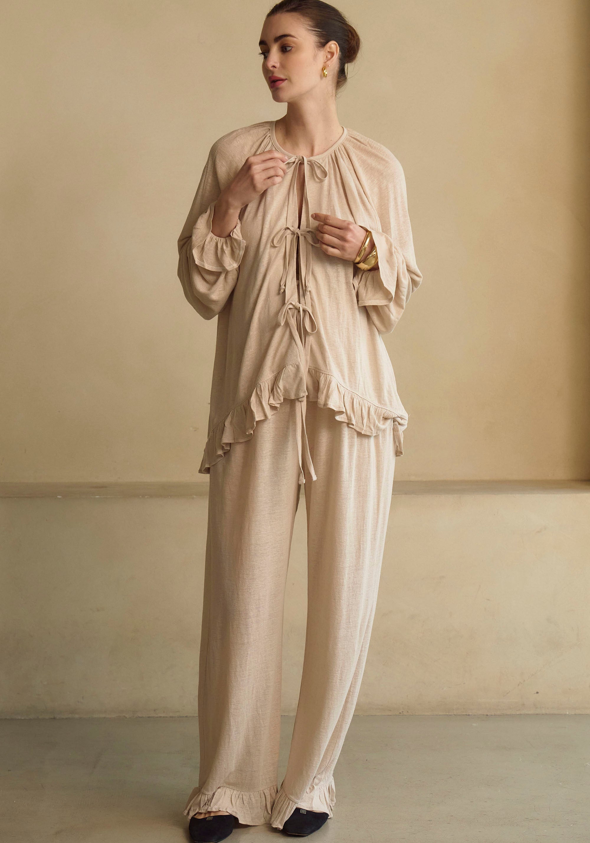 Ceres Linen Knit Blouse & Pants Set - gallery