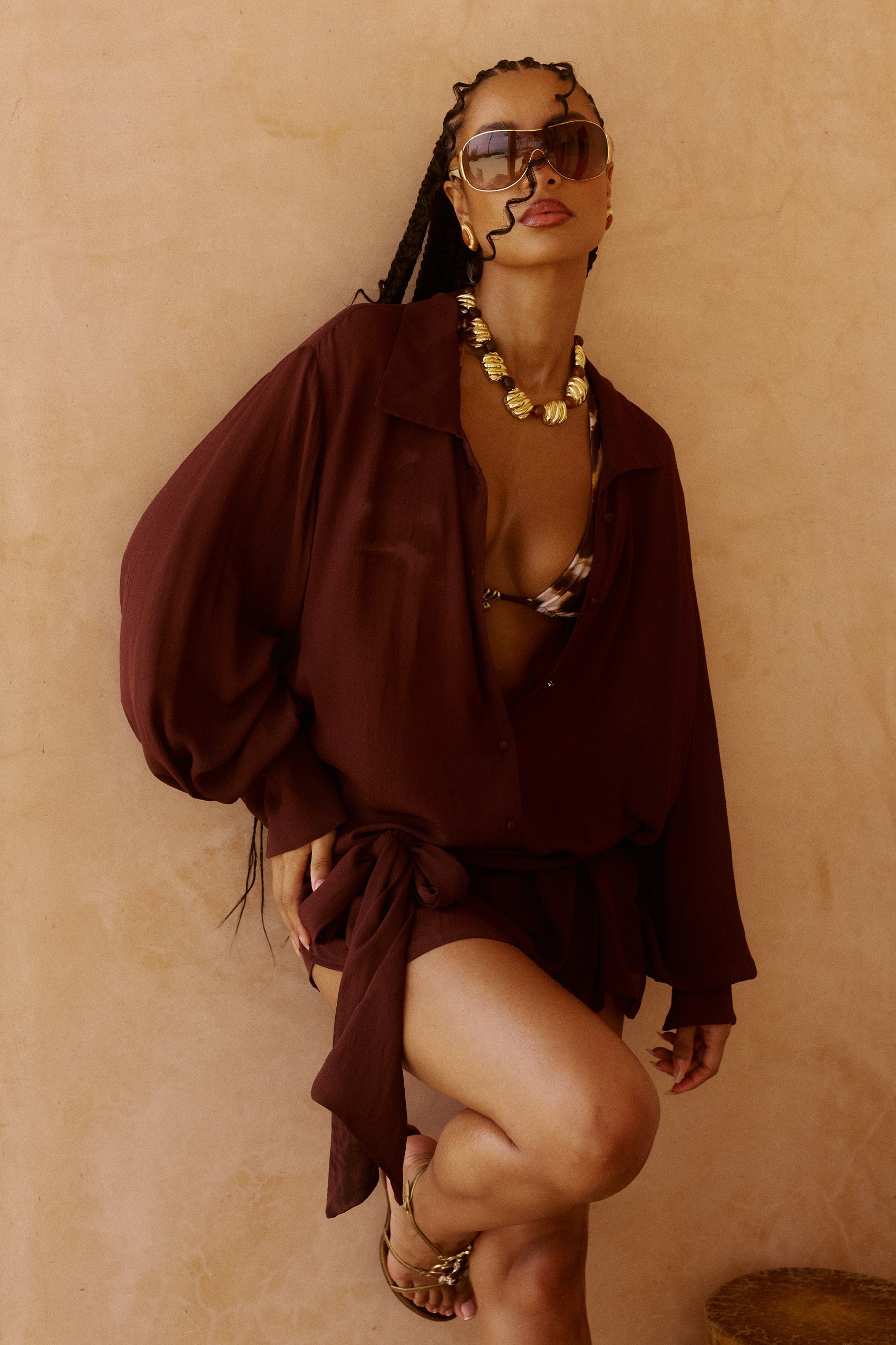 Melia Shirt Dress in Makoa for Women - gallery
