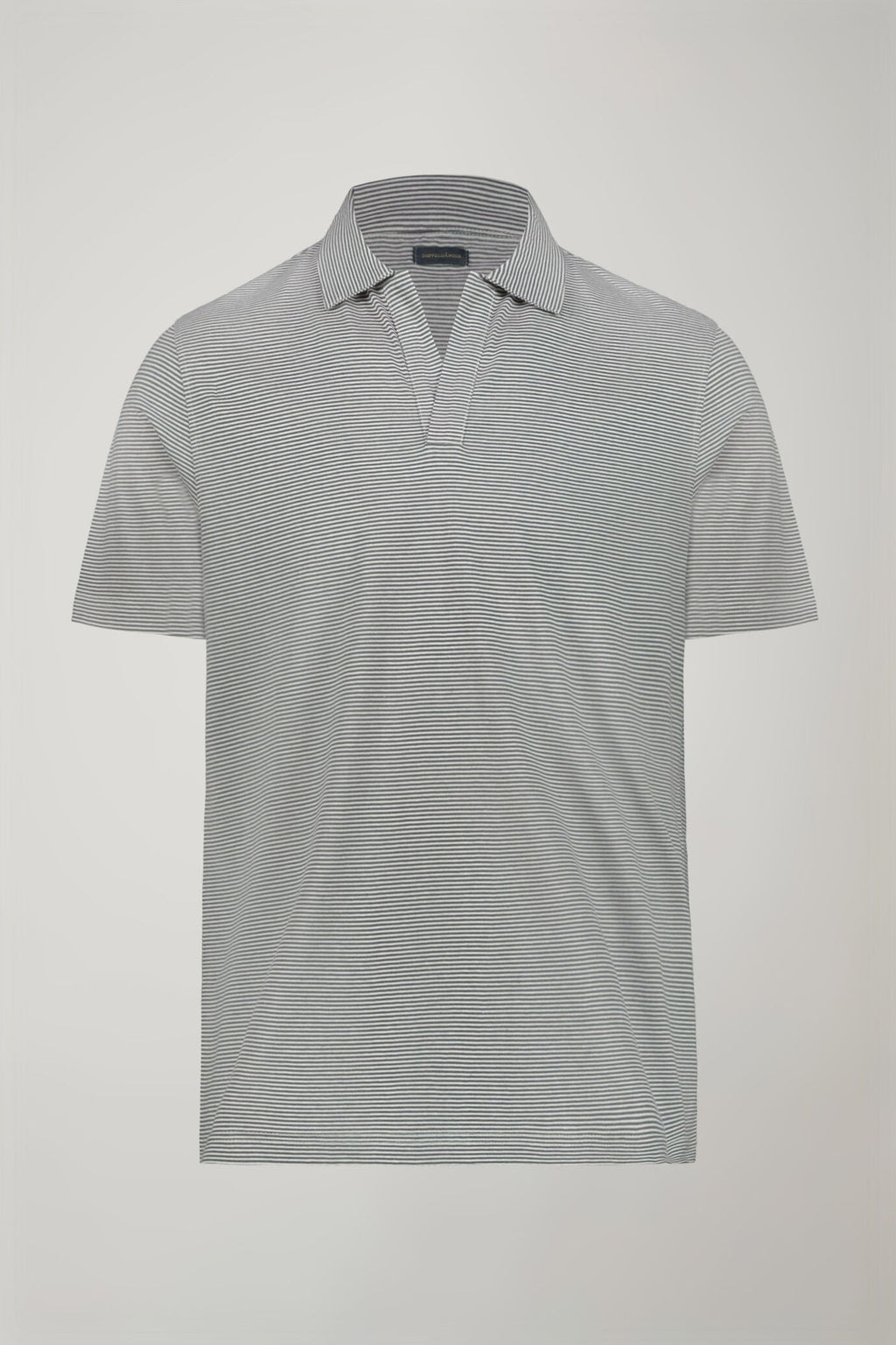 Thin Stripe Derby Collar Polo Shirt for Men — gallery