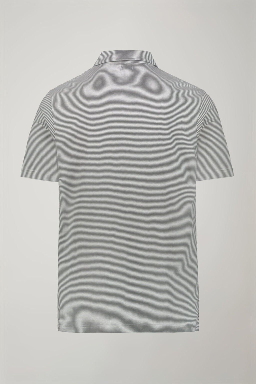 Thin Stripe Derby Collar Polo Shirt for Men — gallery