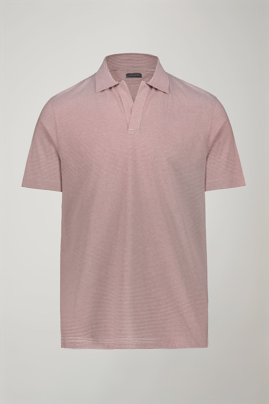 Thin Stripe Derby Collar Polo Shirt for Men — gallery