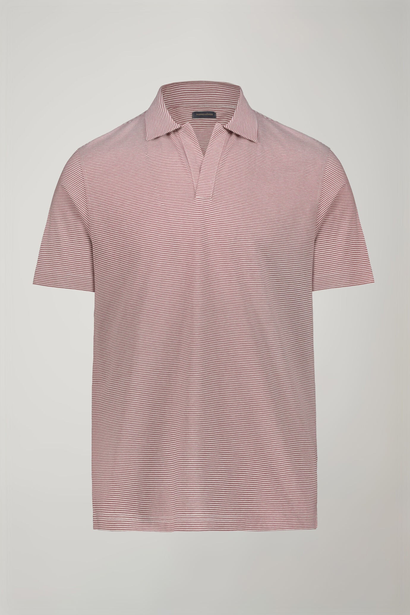 Thin Stripe Derby Collar Polo Shirt for Men — gallery