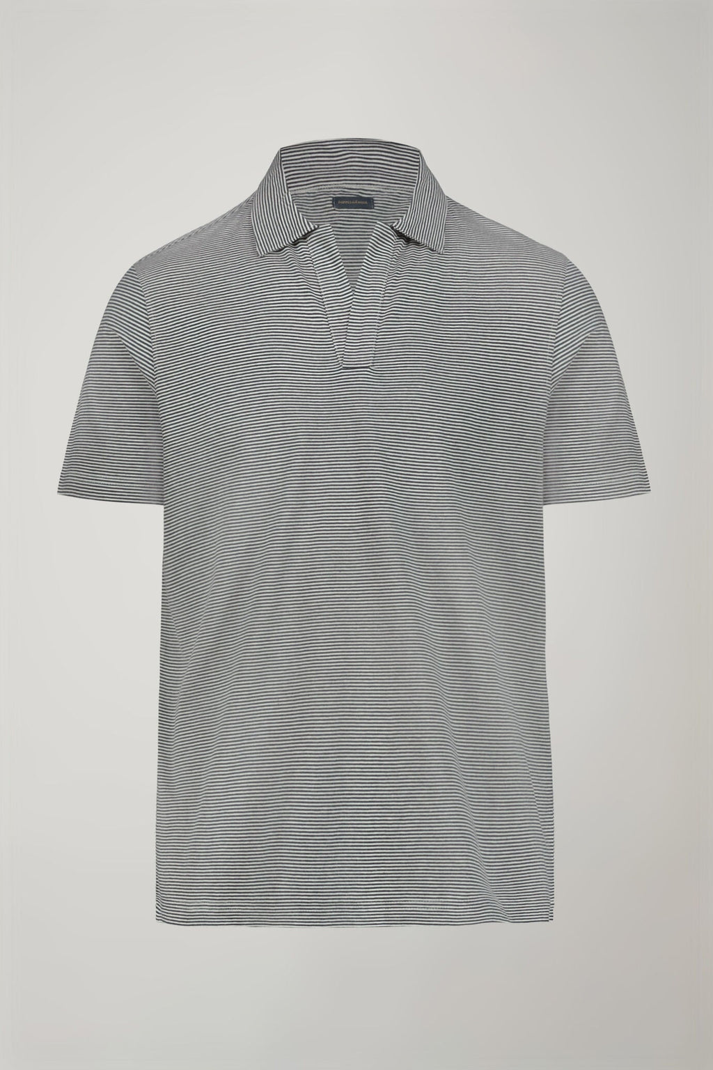 Thin Stripe Derby Collar Polo Shirt for Men — gallery