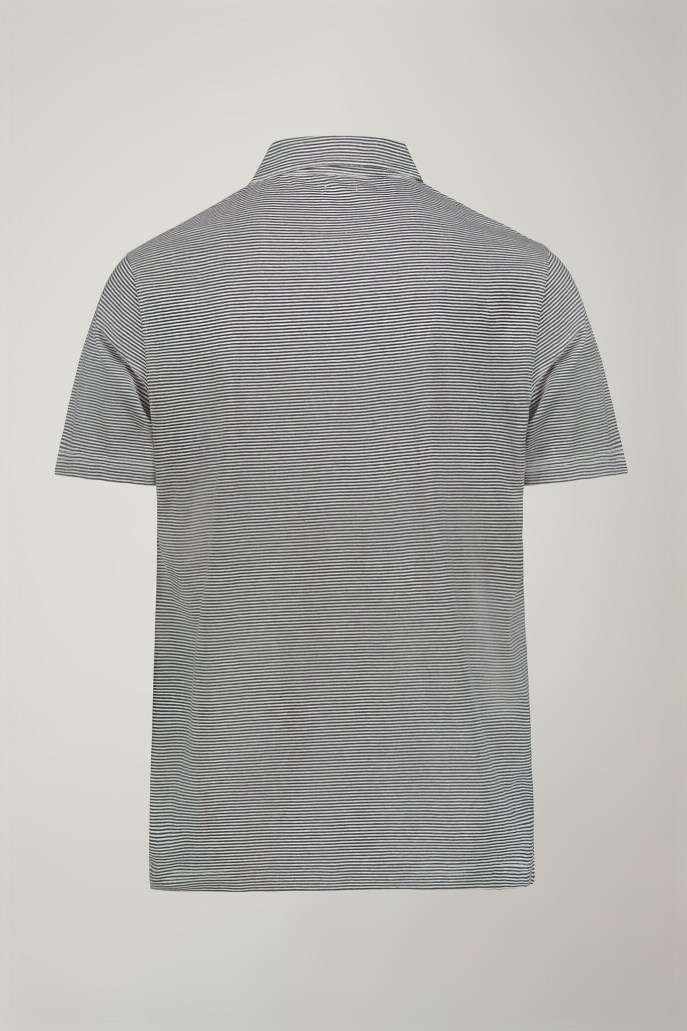 Thin Stripe Derby Collar Polo Shirt for Men — gallery