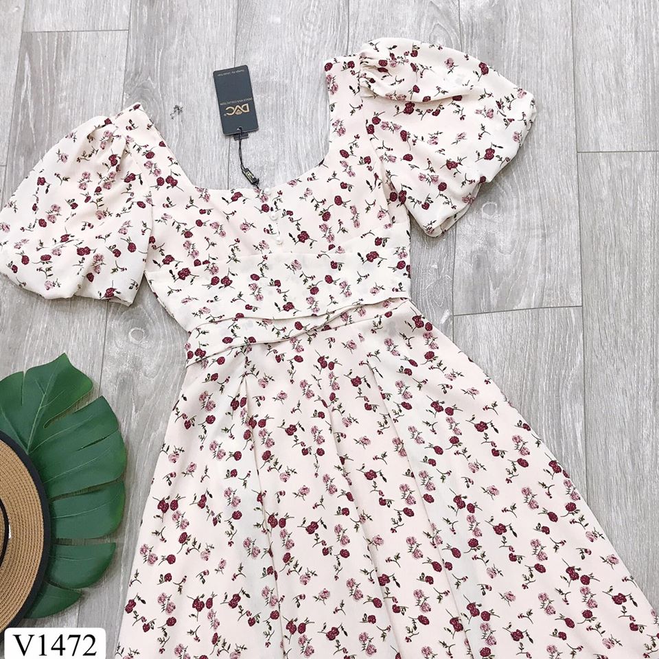 Floral Dress with Bow Ties for Women - gallery