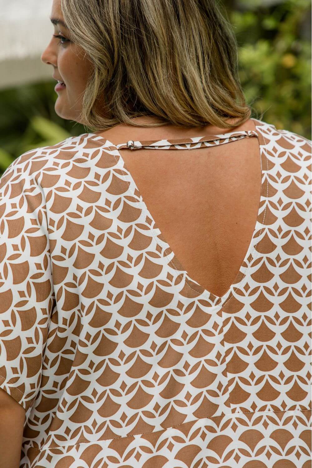 Maxi Summer Dress - Mocha Geo — gallery